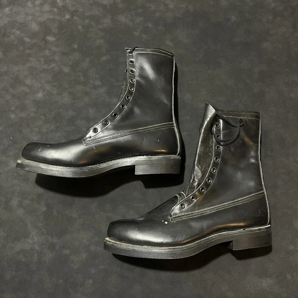 Vintage Chippewa Boots USAF Combat 1950s Air Force Base Leather Engineer Size 9